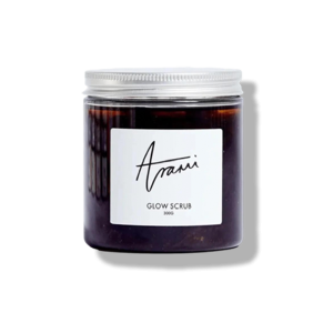 300g Arami glow scrub in a container