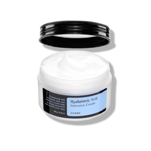 Hyaluronic acid intensive cream in a small container